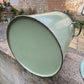 Vintage Round Green Enamel Bread Bin With Lid Storage Kitchenalia Collectable