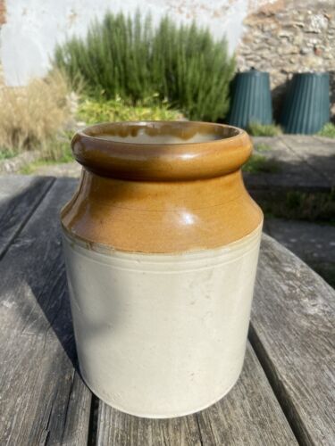 Vintage Stoneware Pot or Pot Collectable Kitchenalia Flowers Utensils Storage