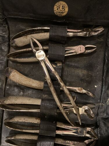 Antique Dentist Tooth Extraction Kit S Maw & Son Travelling Dental Collectable