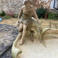 Royal Dux Bohemia Rare Antique Dish Maiden Water Collector At Pond Centrepiece