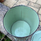 Vintage Round Green Enamel Bread Bin With Lid Storage Kitchenalia Collectable