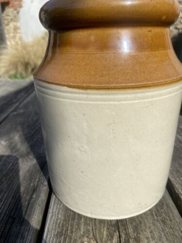 Vintage Stoneware Pot or Pot Collectable Kitchenalia Flowers Utensils Storage