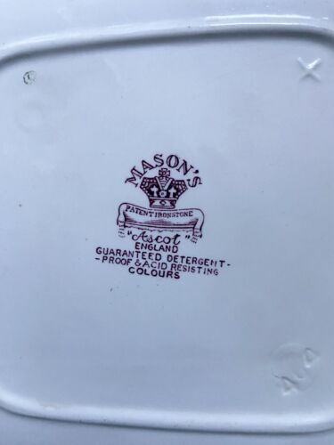 Vintage Masons Ironstone Ascot Tea Plate Cake / Sandwich Plate Collectable