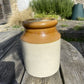 Vintage Stoneware Pot or Pot Collectable Kitchenalia Flowers Utensils Storage