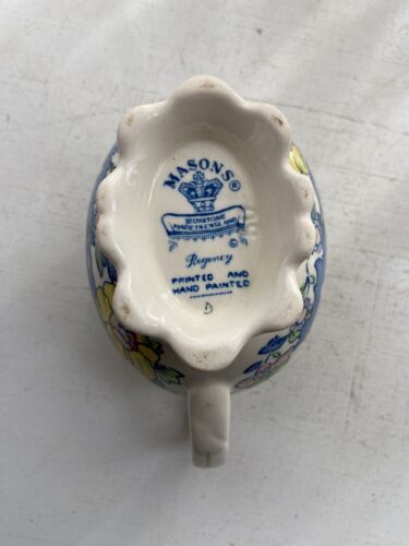 Small Vintage Masons Regency Cream Boat Ironstone Plain Base