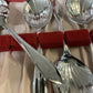 Lovely Vintage Retro Boxed Set Of Dessert Spoons Chrome Shell Bowls Sheffield