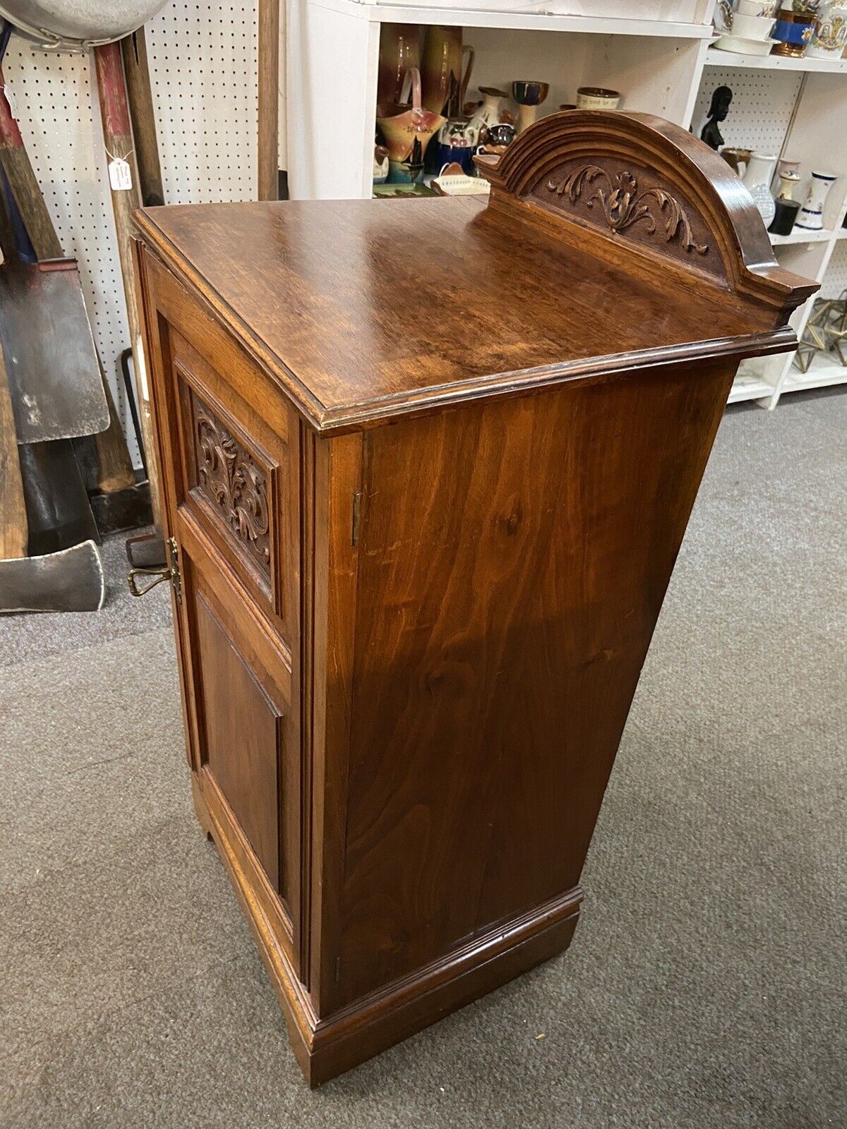 Antique Mahogany Pot Cabinet Cupboard Bedside Table Furniture