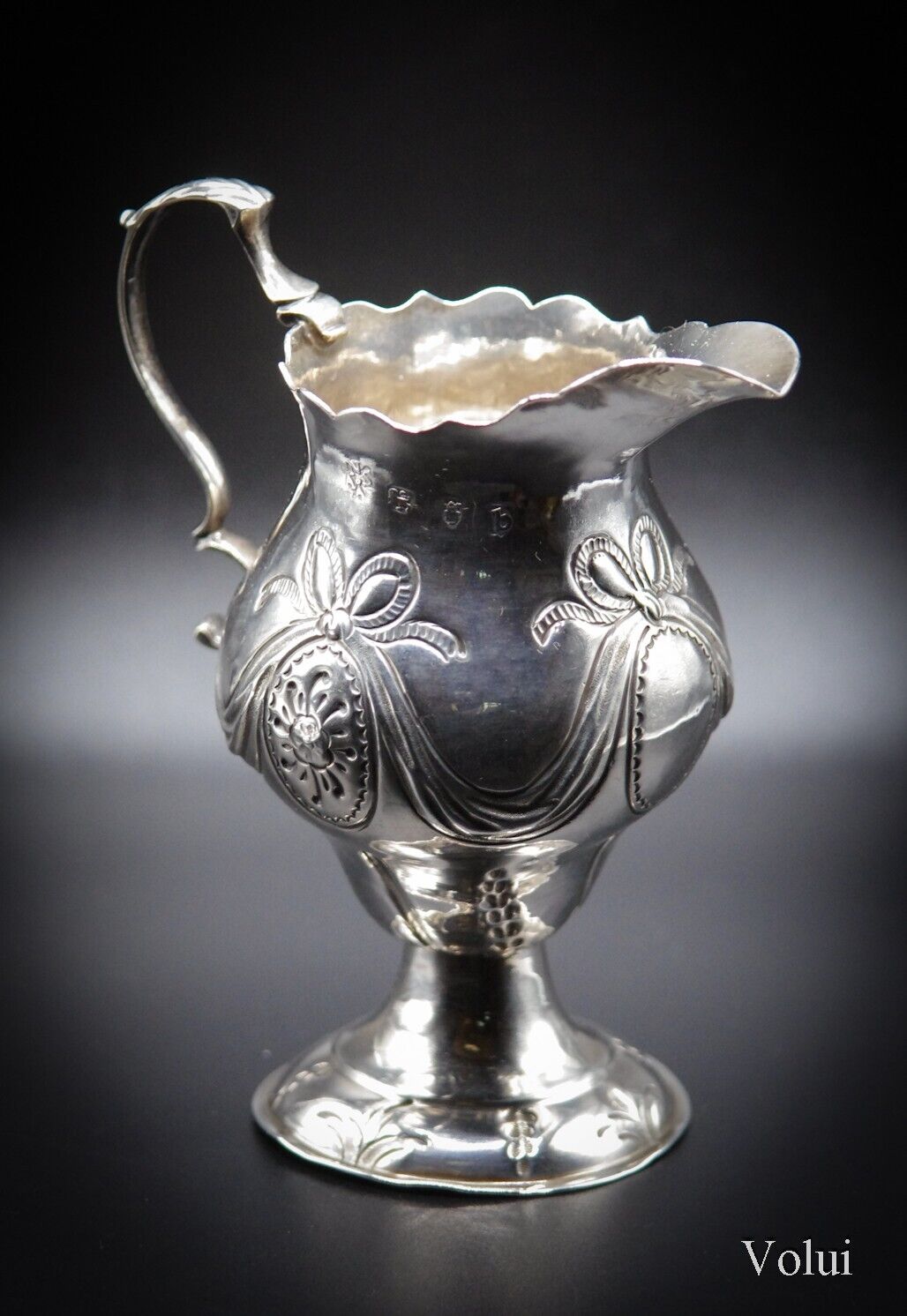 Antique Silver 1777 Georgian Cream Jug by Ann Smith & Nathaniel Appleton London