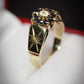 Unusual 9 Carat Gold Sapphire and Diamond Ring Size L Pre-Owned Gift Idea