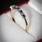 Lovely 9 Carat Gold Sapphire and Diamond Ring Size O Pre-Owned Gift Idea