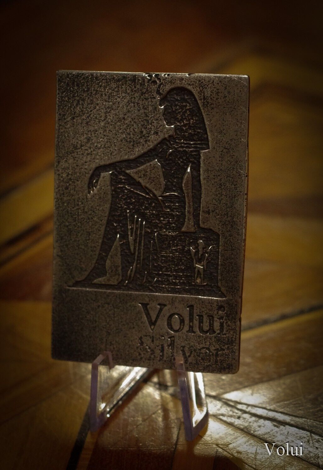 Silver Bar Volui Silver Egyptian Design Collectable Hand Cast