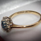 Beautiful 9 Carat Gold Topaz and Diamond Ring SIze L Pre-owned Great Gift Idea