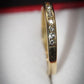 Attractive 9 Carat Gold and Diamond Half Eternity Ring Size O 1/2 Pre-Owned Gift