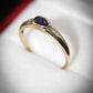 Charming 9 Carat Gold and Sapphire Ring Size M Pre-Owned Great Gift Idea