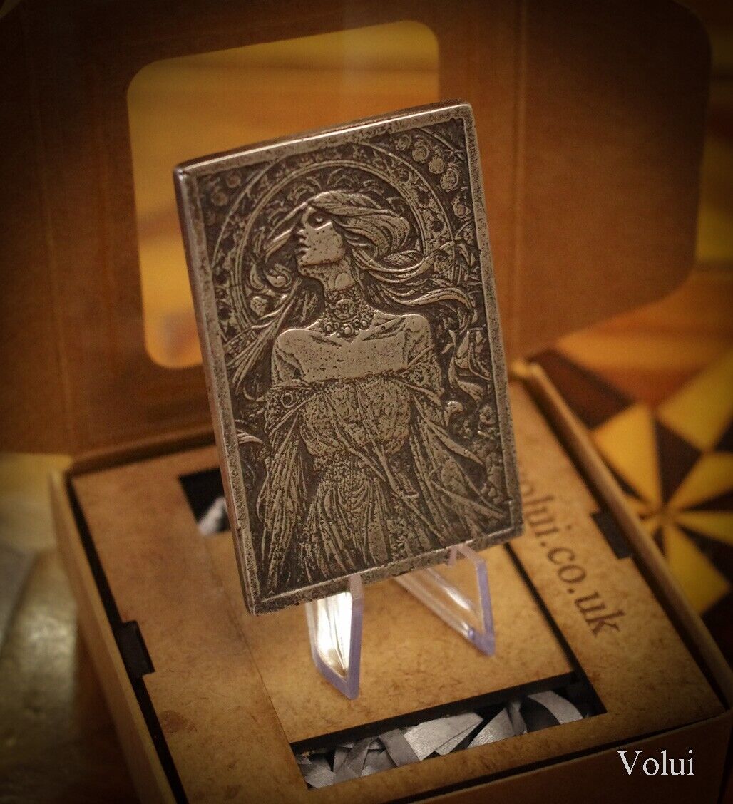 Silver Bar Design Art Nouveau Charlotte Collectable Sand Cast Hand Finished