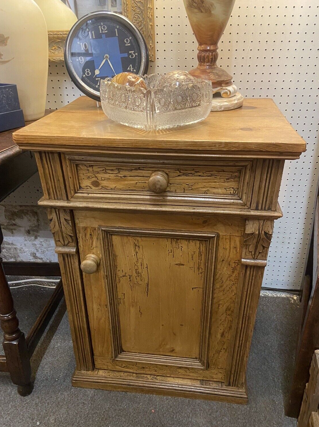 Beautiful Rustic French Bedside Table / Cupboard / Cabinet Furniture