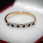 Lovely 9 Carat Gold Sapphire and Diamond Ring Size O Pre-Owned Gift Idea