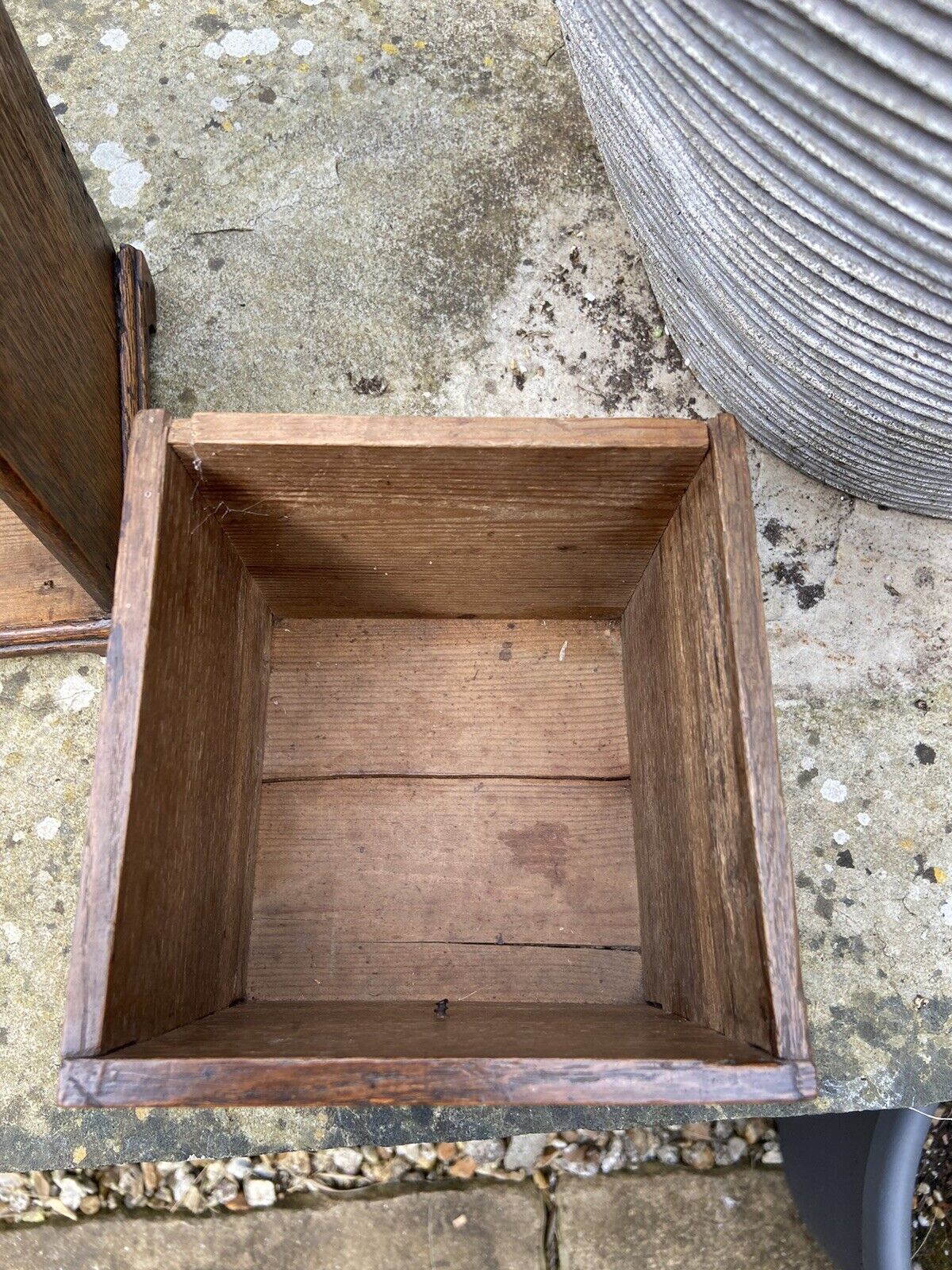 Small Antique Oak Spice Drawers Tabletop Two Drawer Unit Funiture