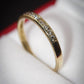 Attractive 9 Carat Gold and Diamond Half Eternity Ring Size O 1/2 Pre-Owned Gift