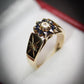 Unusual 9 Carat Gold Sapphire and Diamond Ring Size L Pre-Owned Gift Idea