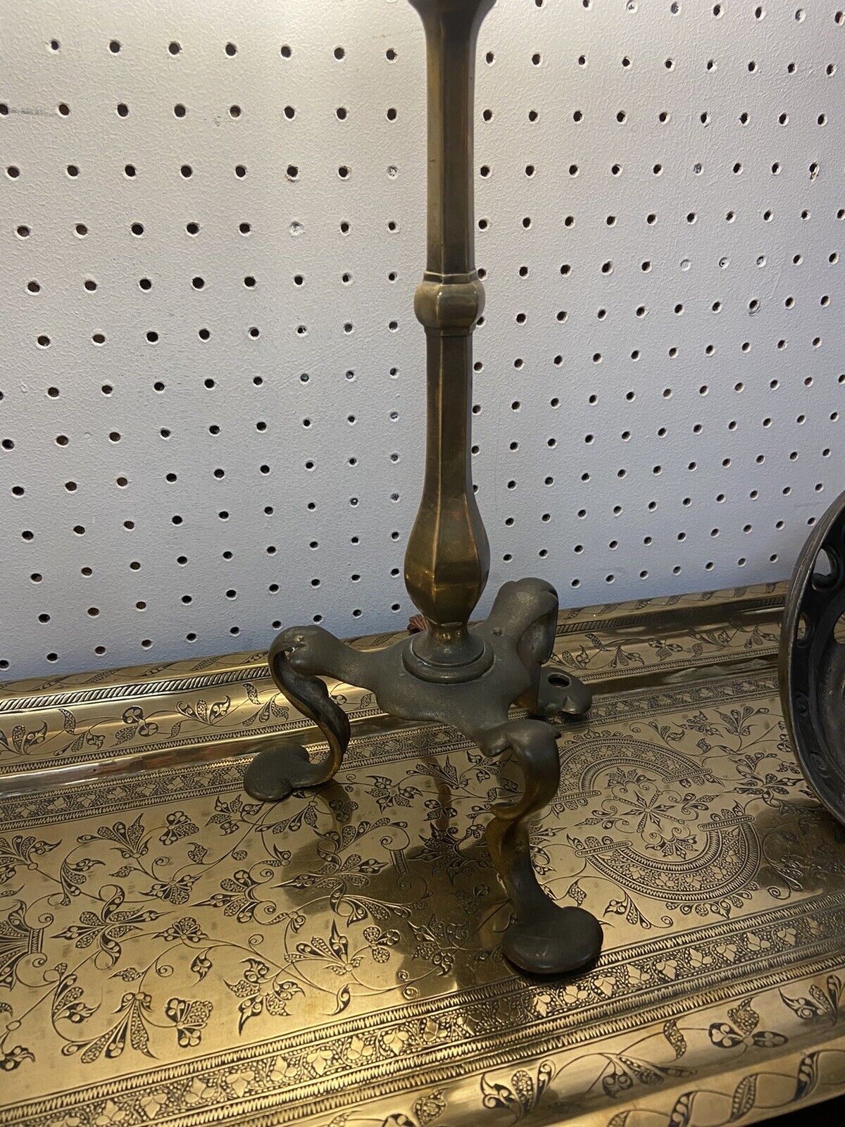 Antique Pullman Carriage Lamp Arts & Crafts Brass Train Table Light Collectable