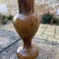 Attractive Vintage Hand Turned Wooden Vase Burr Walnut Collectable Home