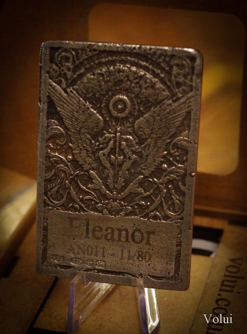 Silver Bar Art Nouveau Eleanor Design Collectable Sand Cast Hand Finished