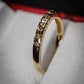 Pretty 9 Carat Gold and Diamond Ring Half |Eternity Size O Pre-Owned Gift Idea