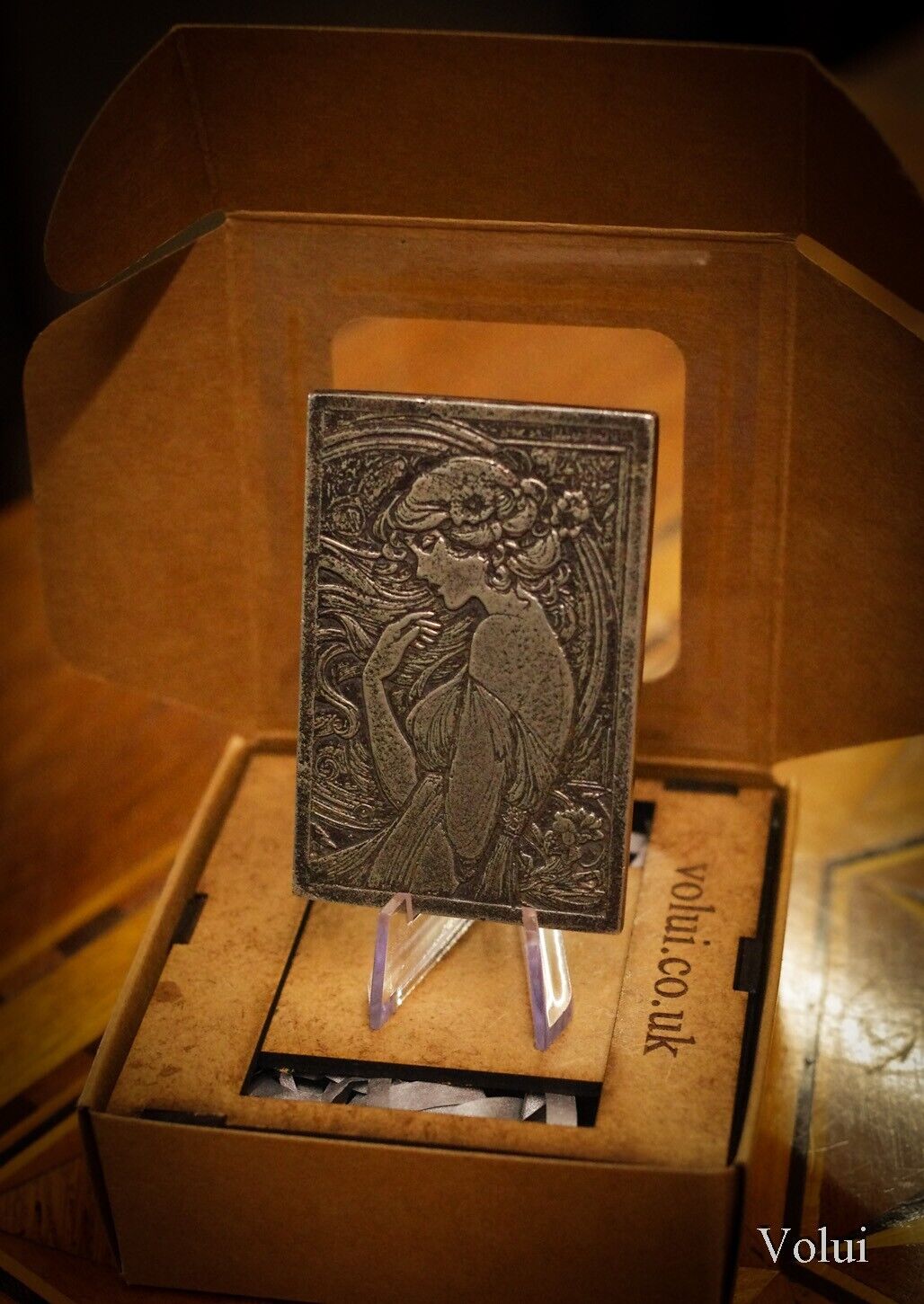 Silver Art Nouveau Alice Bar Design Collectable Sand Cast Hand Finished