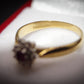 Classic J.S.N 18 Carat Gold Diamond and Ruby Cluster Ring Size M 1/2 Pre-Owned