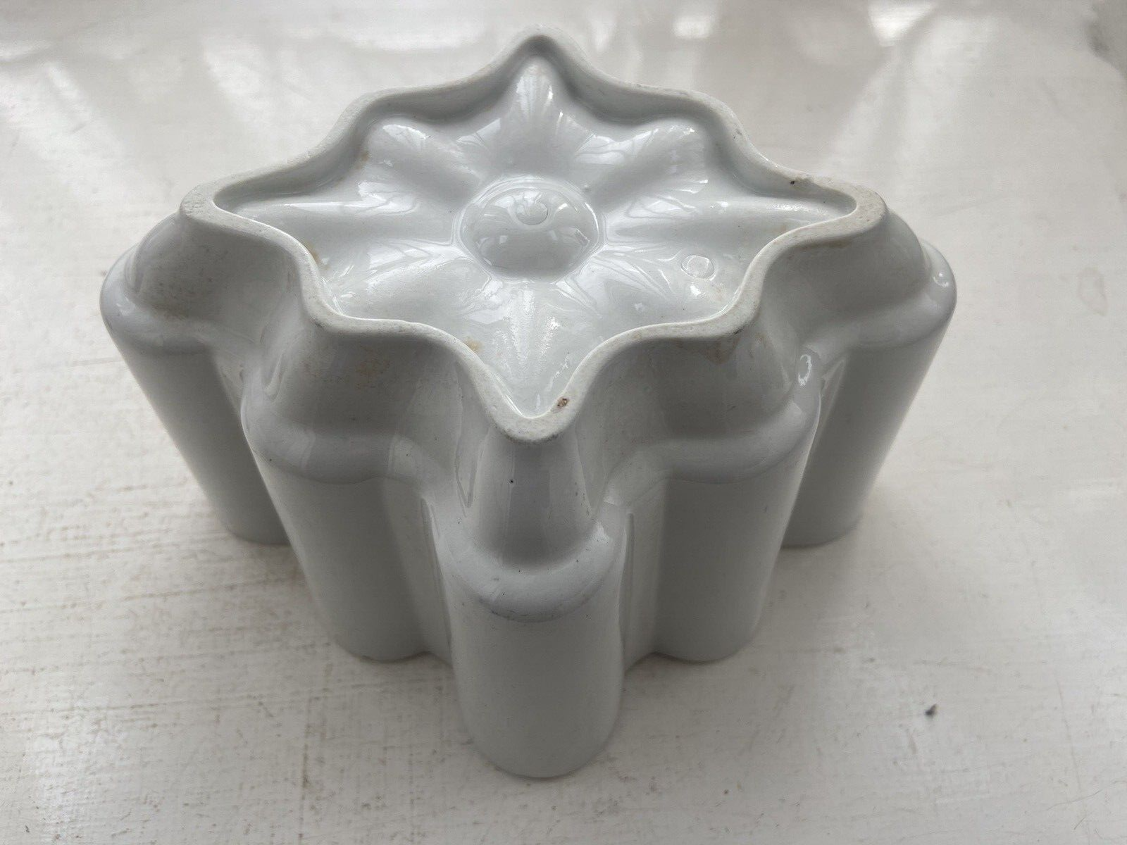 Antique / Vintage Jelly Mould Pudding Blancmange Diamond Shaped Kitche ...