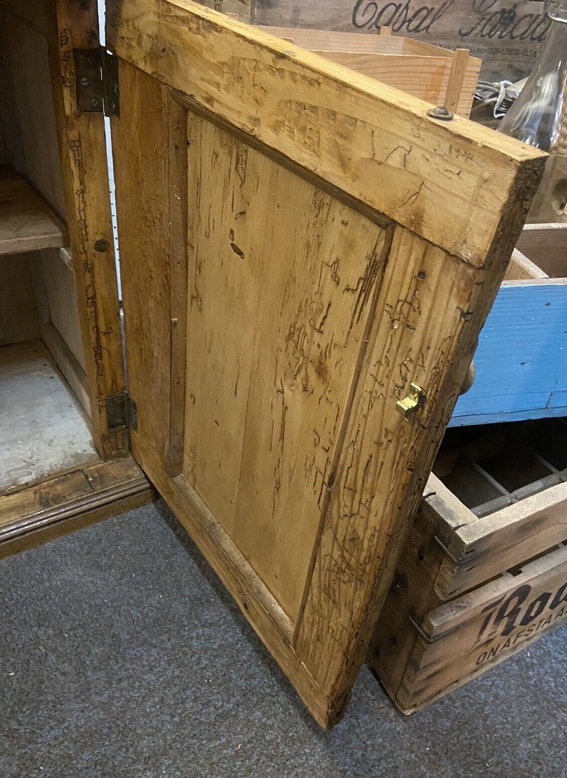 Beautiful Rustic French Bedside Table / Cupboard / Cabinet Furniture