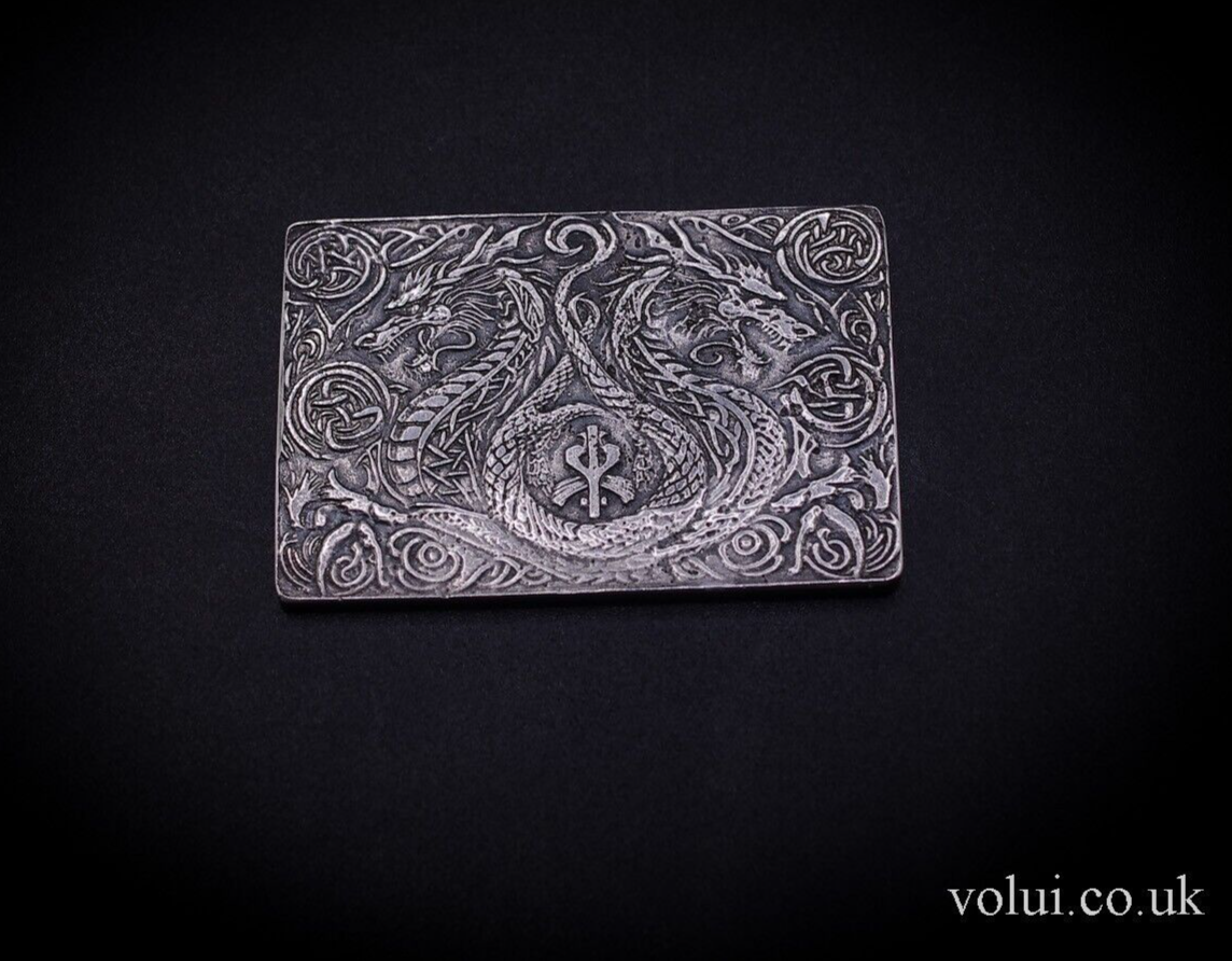 .999 Fine Silver 74 Grams Fully Hallmarked Dragon Bar Volui Design