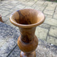 Attractive Vintage Hand Turned Wooden Vase Burr Walnut Collectable Home