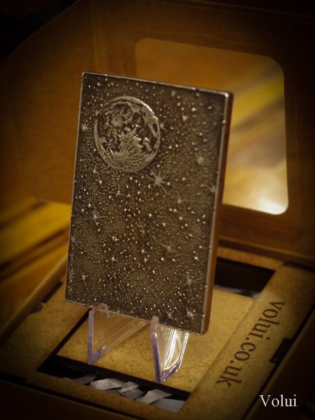 Silver Earth Bar Double Sided Design Collectable Sand Cast Hand Finished