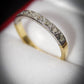 Attractive 18 Carat Gold and Diamond Half Eternity Ring Size M 1/2 Gift Idea