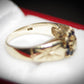 Unusual 9 Carat Gold Sapphire and Diamond Ring Size L Pre-Owned Gift Idea