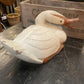 Large Wooden Goose Hand Painted Shabby Chic Ornament Folk Art