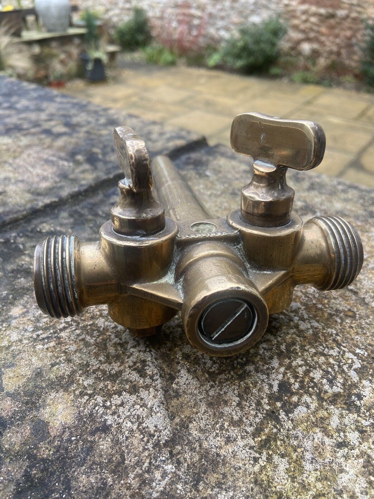 Pair Vintage Harry Mason Birmingham Brass Double Beer Tap Valve Keg Collectable