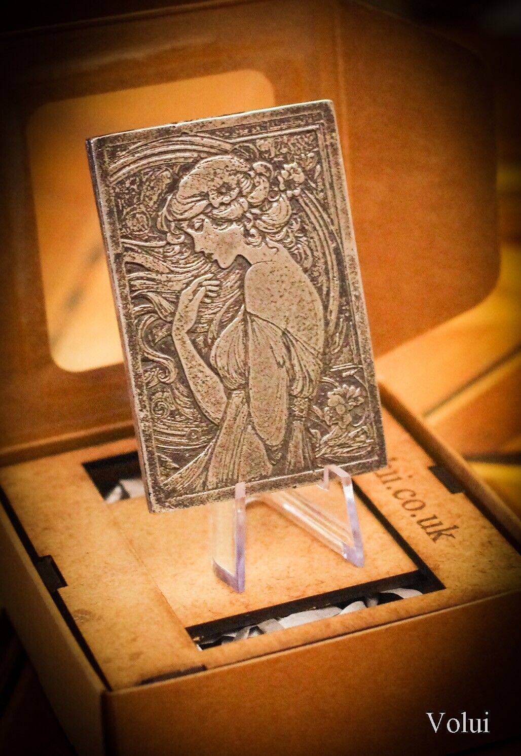 Silver Art Nouveau Alice Bar Design Collectable Sand Cast Hand Finished