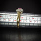 Classic J.S.N 18 Carat Gold Diamond and Ruby Cluster Ring Size M 1/2 Pre-Owned