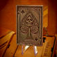 Silver Horror Bar Ace of Spades Design Collectable Sand Cast Hand Finished