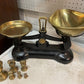 Vintage Set of Libra Librasco Scales And Weights Brass Pans Kitchenalia