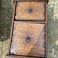 Small Antique Oak Spice Drawers Tabletop Two Drawer Unit Funiture