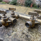 Pair Vintage Harry Mason Birmingham Brass Double Beer Tap Valve Keg Collectable