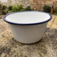 Vintage Enamel Bowl Glider Foreign 16cm Kitchenalia Cooking Camping Baking