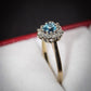 Beautiful 9 Carat Gold Topaz and Diamond Ring SIze L Pre-owned Great Gift Idea