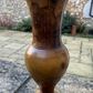 Attractive Vintage Hand Turned Wooden Vase Burr Walnut Collectable Home