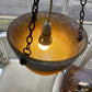 Stunning Antique Muller Freres Hanging Light Shade Art Nouveau French Glass Lamp