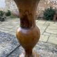 Attractive Vintage Hand Turned Wooden Vase Burr Walnut Collectable Home